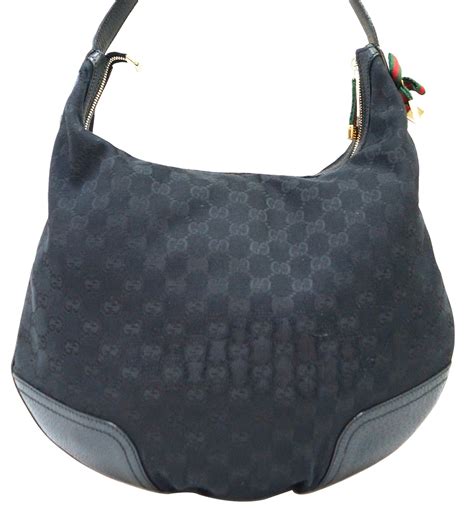 gucci black canvas handbag.